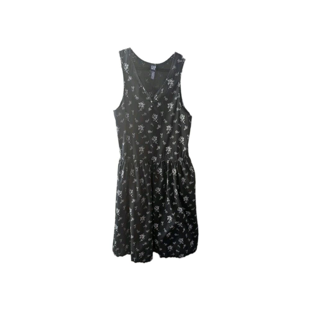 Gap Vintage Drop Waist Floral Dress 90s sz L